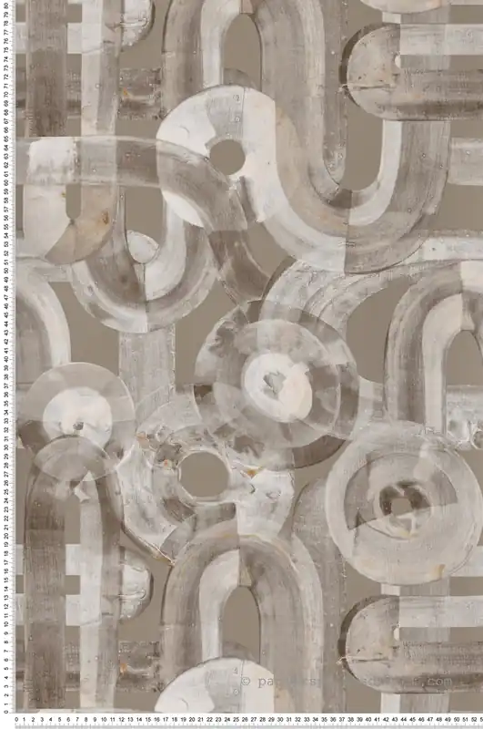 Remise Papier peint Contemporain Abstrait taupe - Pearl de Montecolino Réf. MC-65322