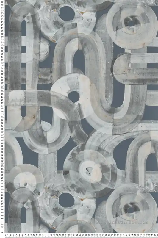 Papier peint Contemporain Abstrait bleu - Pearl de Montecolino Réf. MC-65320 Pas Cher