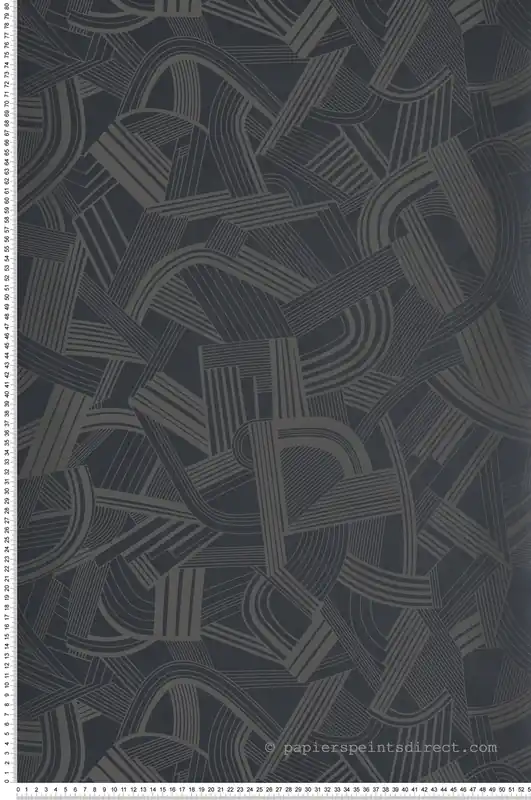 Offre Limitée Papier peint Graphique Music Hall noir marron - Twenties de Casadéco Réf. TWNT88699515