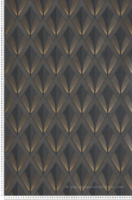 Achetez Aujourd'hui Papier peint Losange Art Déco Chrysler brun doré - Twenties de Casadéco Réf. TWNT88679505