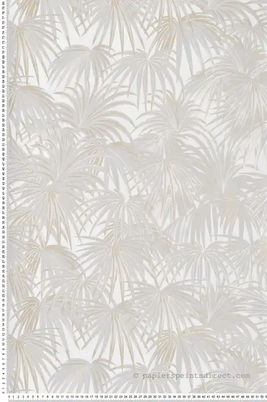 Acheter En Ligne Papier peint Palmier Charleston gris doré - Twenties de Casadéco Réf. TWNT88651303