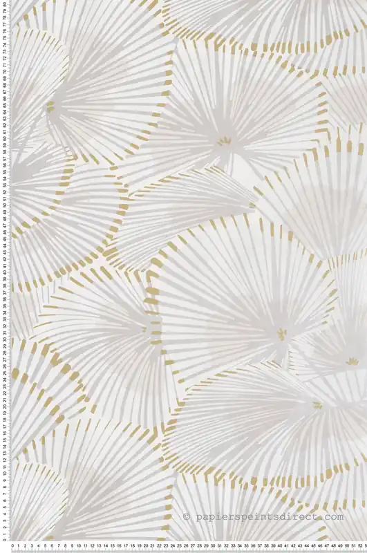 Papier peint Fleur Graphique Cabaret argenté blanc - Twenties de Casadéco Réf. TWNT88641313 Prix Choc