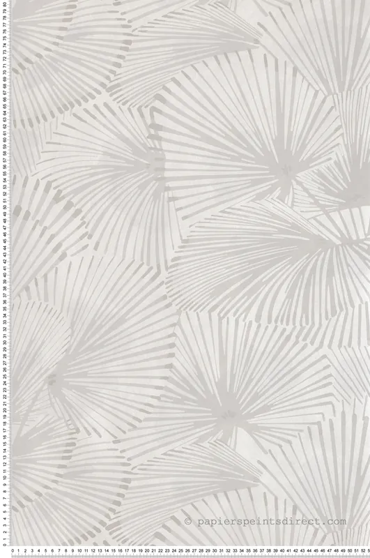 Papier peint Fleur Graphique Cabaret blanc métallisé - Twenties de Casadéco Réf. TWNT88640202 Offre Exclusive
