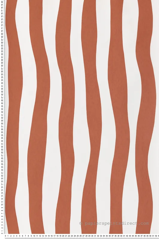 Certifié Papier peint Rayure Zèbre Sundae terracotta - L‘Ile aux Oiseaux de Casamance Réf. CAS-75912854