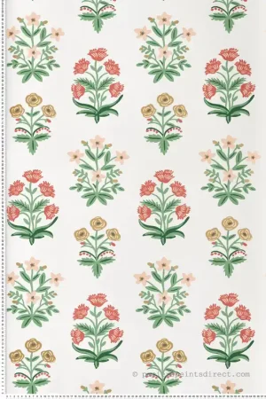 Offre Exclusive Papier peint Bouquet Fleuri rouge doré - Rifle Paper Co. 2 de York (Initiales) Réf. INI-RP7349