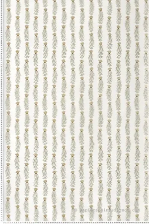 Bon Plan Papier peint Petite Feuille Eden doré blanc - Rifle Paper Co. 2 de York (Initiales) Réf. INI-RP7343