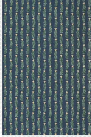 Papier peint Petite Feuille Eden bleu nuit doré - Rifle Paper Co. 2 de York (Initiales) Réf. INI-RP7342 Réduction