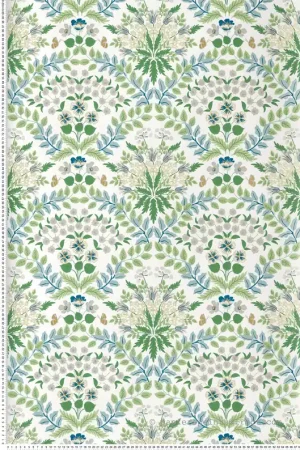 Papier peint Pensée et Fleur Sauvage vert bleu doré - Rifle Paper Co. 2 de York (Initiales) Réf. INI-RP7323 Commander Maintenant