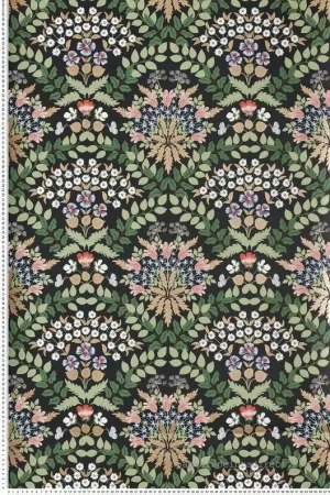 Nouvel Arrivage Papier peint Pensée et Fleur Sauvage noir doré - Rifle Paper Co. 2 de York (Initiales) Réf. INI-RP7318