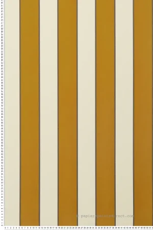 Vente Directe Papier peint Rayure Velours moutarde beige - Regency Stripe d‘Osborne & Little Réf. OSB-W7780-17