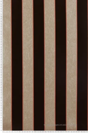 Prix Bas Papier peint Rayure Velours brun rose - Regency Stripe d‘Osborne & Little Réf. OSB-W7780-14