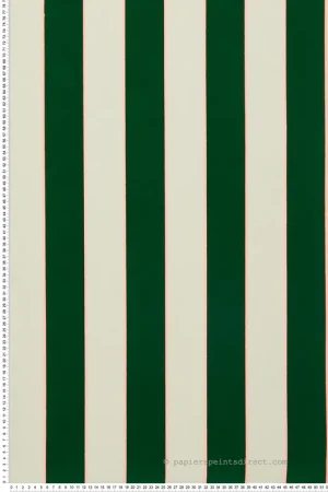 Remise Papier peint Rayure Velours vert rose - Regency Stripe d‘Osborne & Little Réf. OSB-W7780-02