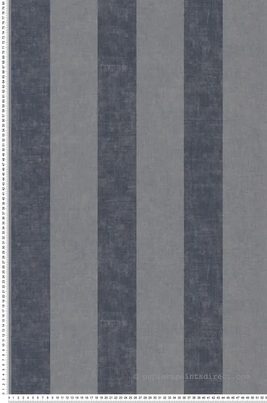 Expédition Rapide Papier peint Rayure Alizé bleu nuit doré - Les Rayures de Casadéco Réf. RAYS84039506