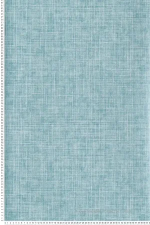 Soldes Papier peint Faux Uni Toile bleu turquoise - Happy de Lutèce Réf. LTC-FD26352