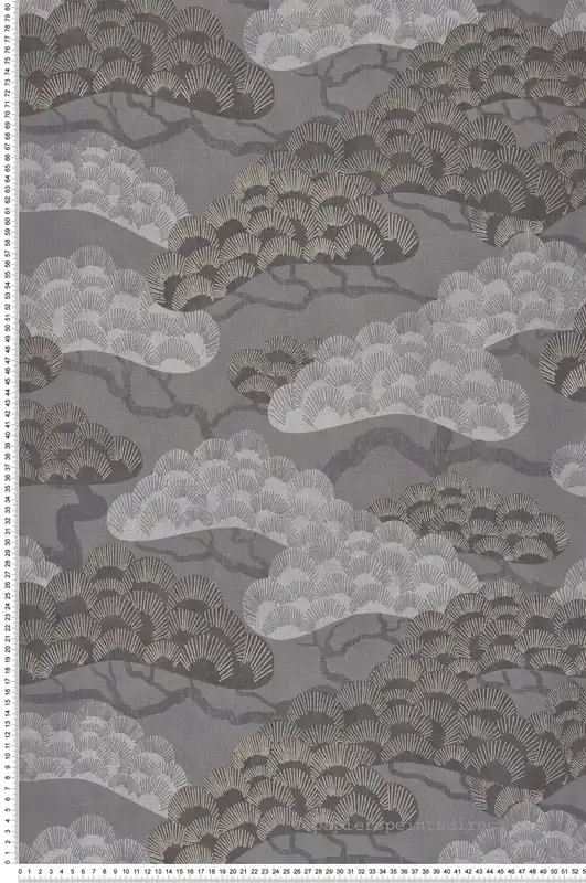 Achat Immédiat Papier Peint Japonais Bonsaï gris foncé - Elégance d‘Ugépa Réf. UGP-M64419