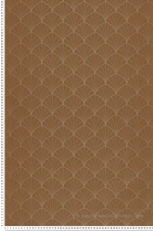 Vente Flash Papier peint Art Déco Edgar caramel doré - Golden Age de Casélio Réf. GAG103822223