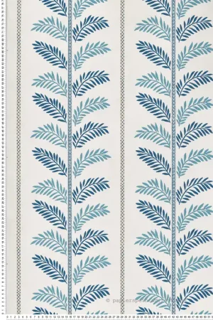 Papier peint Feuille Plumier bleu - Signature de Nina Campbell Réf. OSB-NCW4496-02 Marque