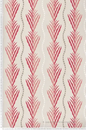 Certifié Papier peint Feuille Meridor rose - Signature de Nina Campbell Réf. OSB-NCW4494-04