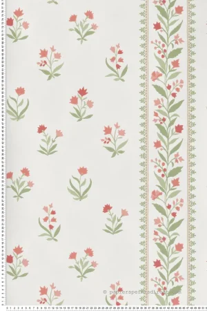 Paiement Sécurisé Papier peint Fleur Classique Petit Dapuri rose - Signature de Nina Campbell Réf. OSB-NCW4493-02