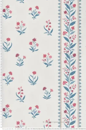 Papier peint Fleur Classique Petit Dapuri bleu - Signature de Nina Campbell Réf. OSB-NCW4493-01 Authentique