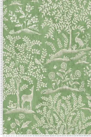Commande En Gros Papier peint Forêt Animaux vert - Signature de Nina Campbell Réf. OSB-NCW4490-05
