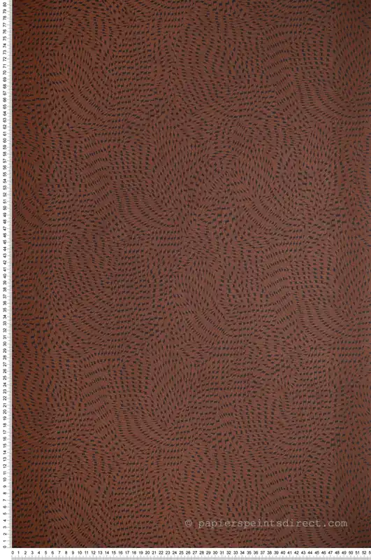Achat Immédiat Papier peint Illusion 3D Passy terracotta noir - Square Jasmin de Casamance Réf. CAS-75722956