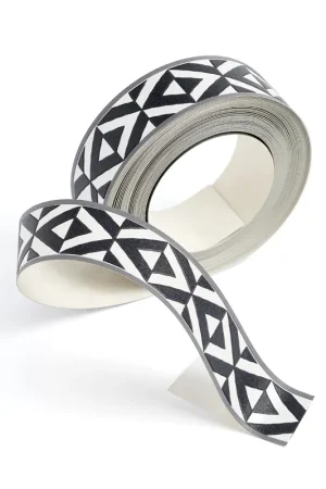 Must-Have Galon Graphique noir argenté - Collection Bordures & Galons de Montecolino