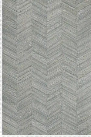 Solde Papier peint Chevron Bois Ocotea opaline - Végétal de Casamance Réf. CAS-75371324