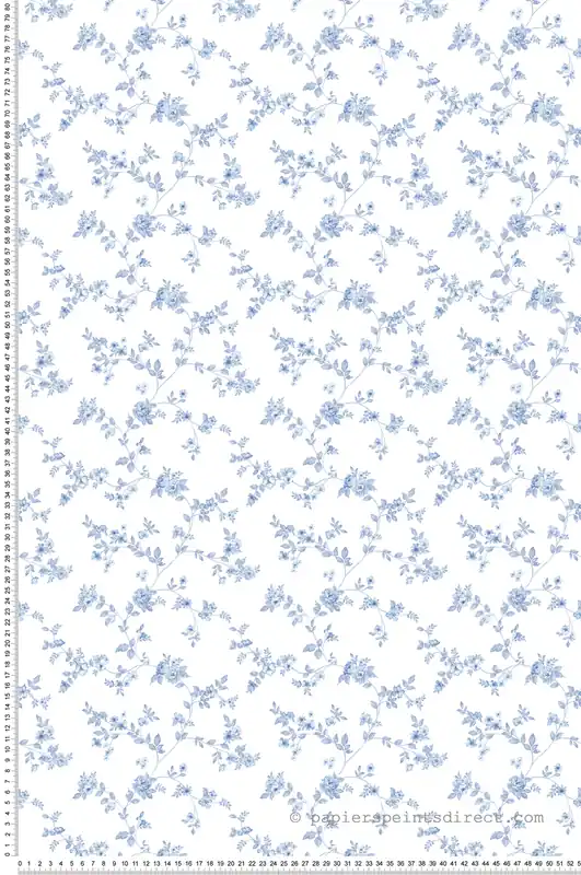 Bon Marché Papier peint Fleur Délicate bleu encre - Mini Prints de Lutèce Réf. LTC-G56647