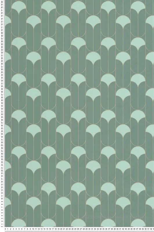 Vente Flash Papier peint Art Déco Paris vert céladon doré - Green & Co de Casélio Réf. GCO103967299