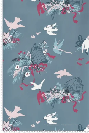 Papier peint Oiseaux Volières Etruria - National Trust Papers 3 de Little Greene Réf. 0263VOETRUR Nouveauté