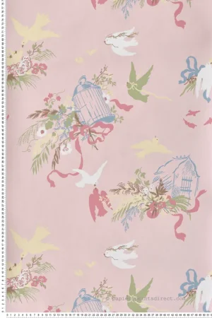 Papier peint Oiseaux Volières Confetti - National Trust Papers 3 de Little Greene Réf. 0263VOCONFE Prix Bas