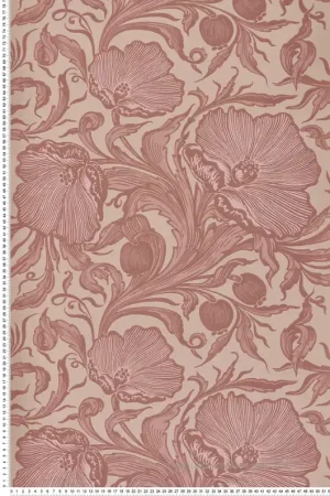 Livraison Express Papier peint Coquelicot Poppy Trail Masquerade - National Trust Papers 3 de Little Greene Réf. 0263PTMASQU