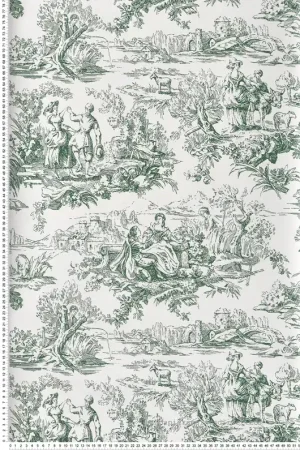 Papier peint Toile De Jouy Lovers‘ Toile Puck - National Trust Papers 3 de Little Greene Réf. 0263LOPUCKZ Acheter Direct