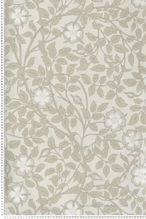 Papier peint Fleurs Briar Rose Green Stone - National Trust Papers 3 de Little Greene Réf. 0263BRGSTON Promotion Saisonnière