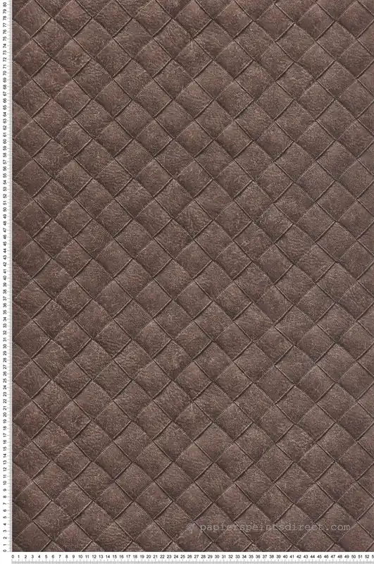 Quantité Limitée Papier peint Cuir Tressé chocolat - Maori de Montecolino Réf. MC-TA25072