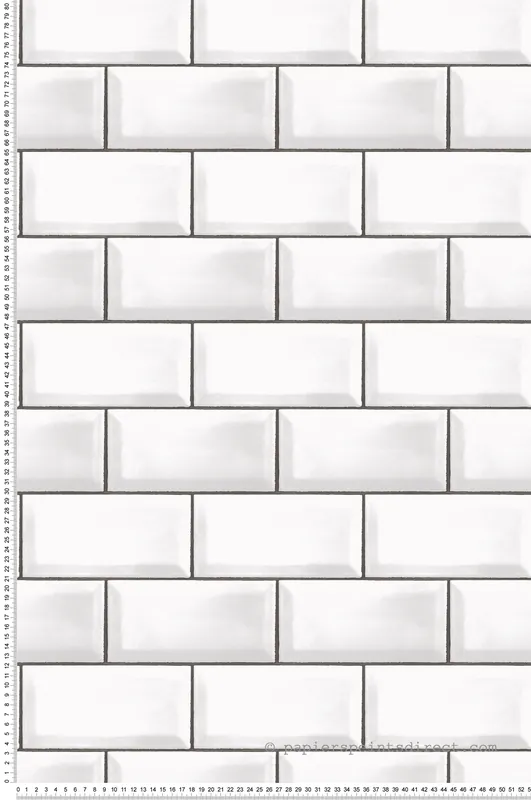 Affaire À Saisir Papier peint Carrelage Métro blanc - Cuisine Fraicheur 6 de Lutèce Réf. LTC-G45445