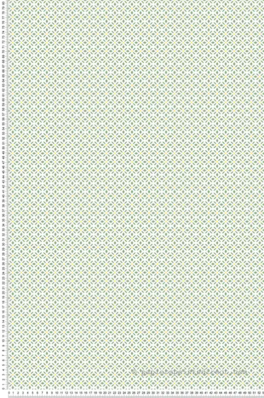 Bon Plan Papier peint Graphique Allover Floral vert jaune - Cuisine Fraicheur 6 de Lutèce Réf. LTC-G45434