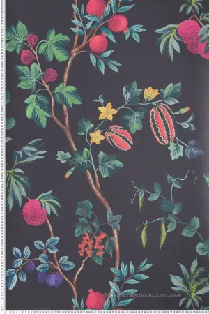 Super Prix Papier peint Arbre Fruitier Orchard bleu nuit - Lamorran d‘Osborne & Little Réf. OSB-W7686-06