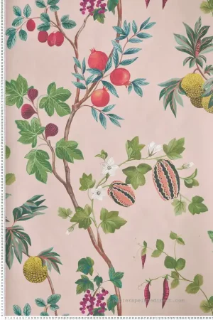 Papier peint Arbre Fruitier Orchard rose - Lamorran d‘Osborne & Little Réf. OSB-W7686-04 Bon Marché