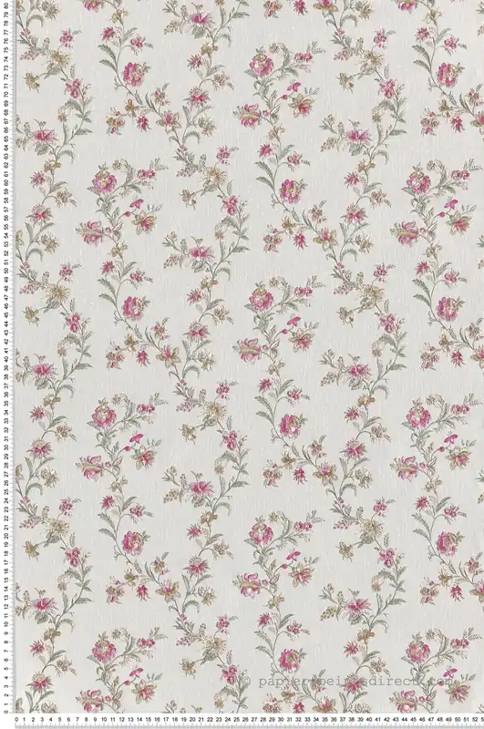 Achat Immédiat Papier peint Fleur Vintage rose et doré - Grand Classic de Montecolino Réf. MC-Z66853