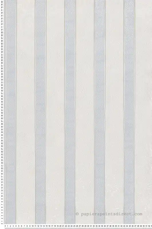 Expédié Aujourd'hui Papier peint Baroque Rayure bleu, blanc irisé - Grand Classic de Montecolino Réf. MC-Z66855