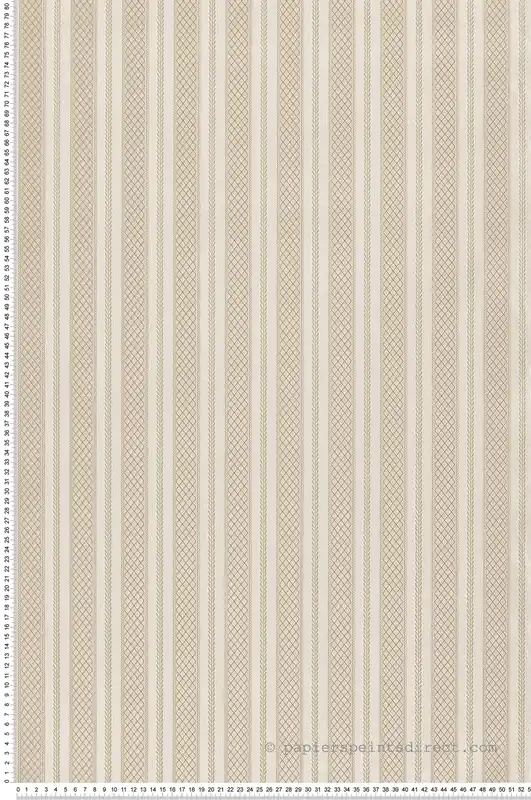 Papier peint Rayure Feuillage Baroque beige et doré - Grand Classic de Montecolino Réf. MC-Z66850 Nouveauté