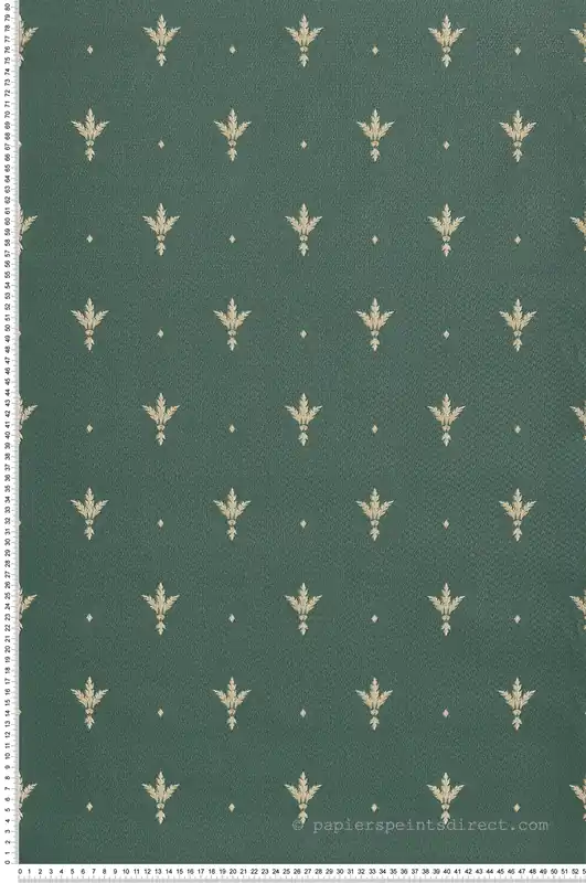 Offre Limitée Papier peint Feuillage Baroque Gaufré vert et beige - Grand Classic de Montecolino Réf. MC-Z66851