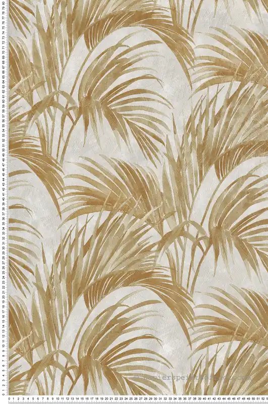 Commande En Gros Papier peint Palmier Effet Béton marron et doré - Grand Classic de Montecolino Réf. MC-Z66826