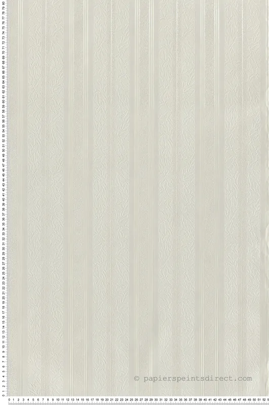 Papier peint Rayure Feuillage blanc doux irisé - Grand Classic de Montecolino Réf. MC-Z66866 Réduction
