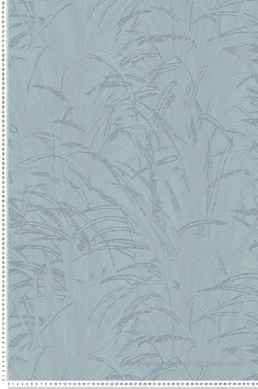 Acheter Direct Papier peint Nature Roseau bleu et argenté - Hygge d‘A.S. Création Réf. SP15744