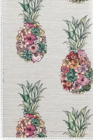Vente Directe Papier peint Fleur et Ananas gris pale - The Wallpaper Collection de Matthew Williamson Réf. OSB-W7266-01