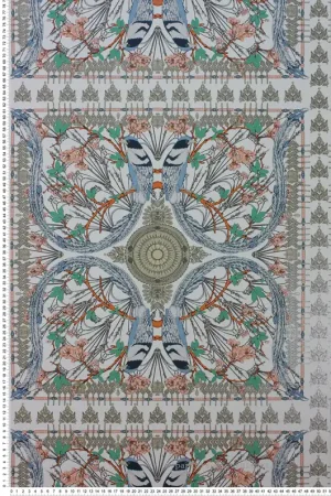Satisfait Ou Remboursé Papier peint Faïence et Oiseau orange et irisé - The Wallpaper Collection de Matthew Williamson Réf. OSB-W7143-02