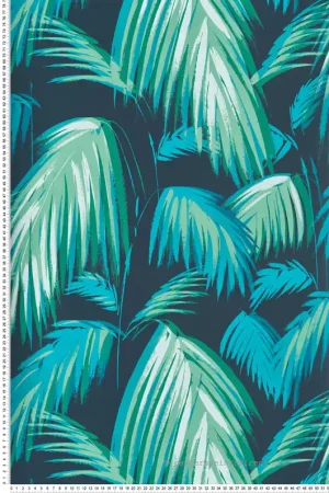 Papier peint Feuillage Tropicana bleu et vert - The Wallpaper Collection de Matthew Williamson Réf. OSB-W6801-01 Dernier Modèle